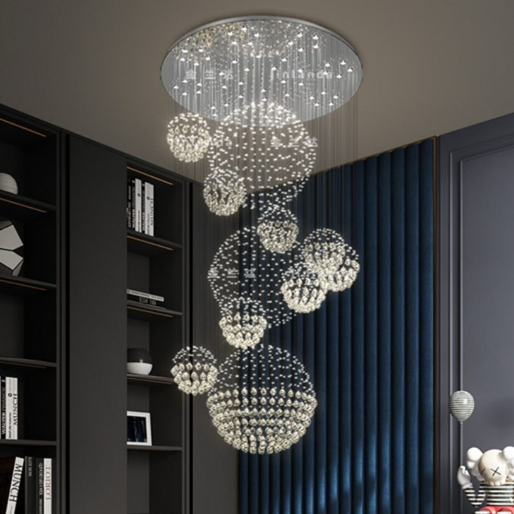 large modern crystal chandelier for foyer