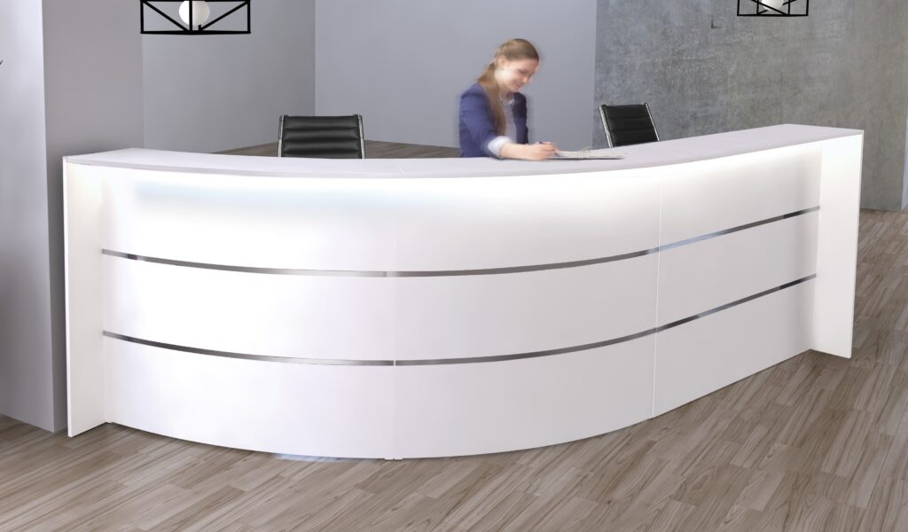 Madrid Large Curved Reception Desk