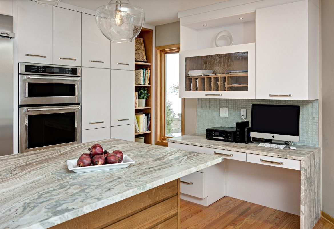 Matte White Contemporary Kitchen - Crystal Cabinets