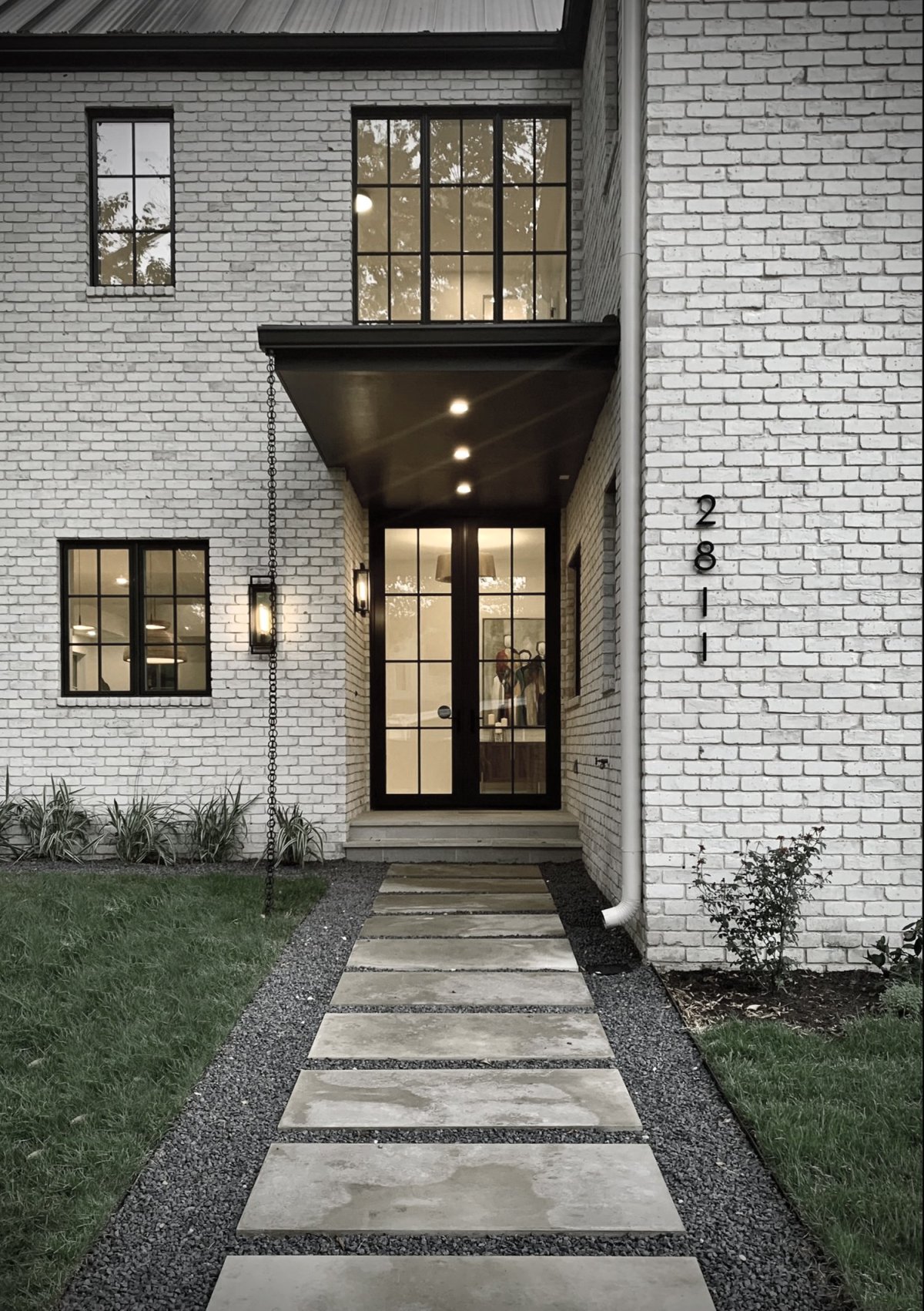 Modern White Brick House by Clark Richardson Architects