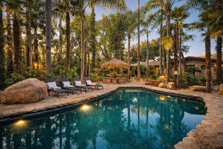 Ojai Tropical Ranch with Pool & Spa 3 Day OK ! - Houses for Rent in Ojai, California, United States - Airbnb