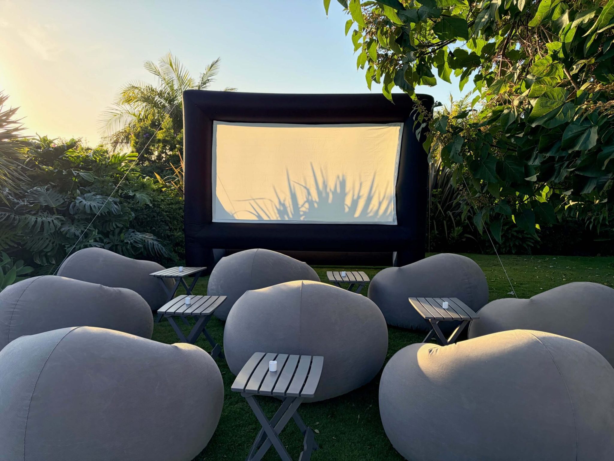 Outdoor Movie Screen & Projector Rental | Backyard Cinema SD