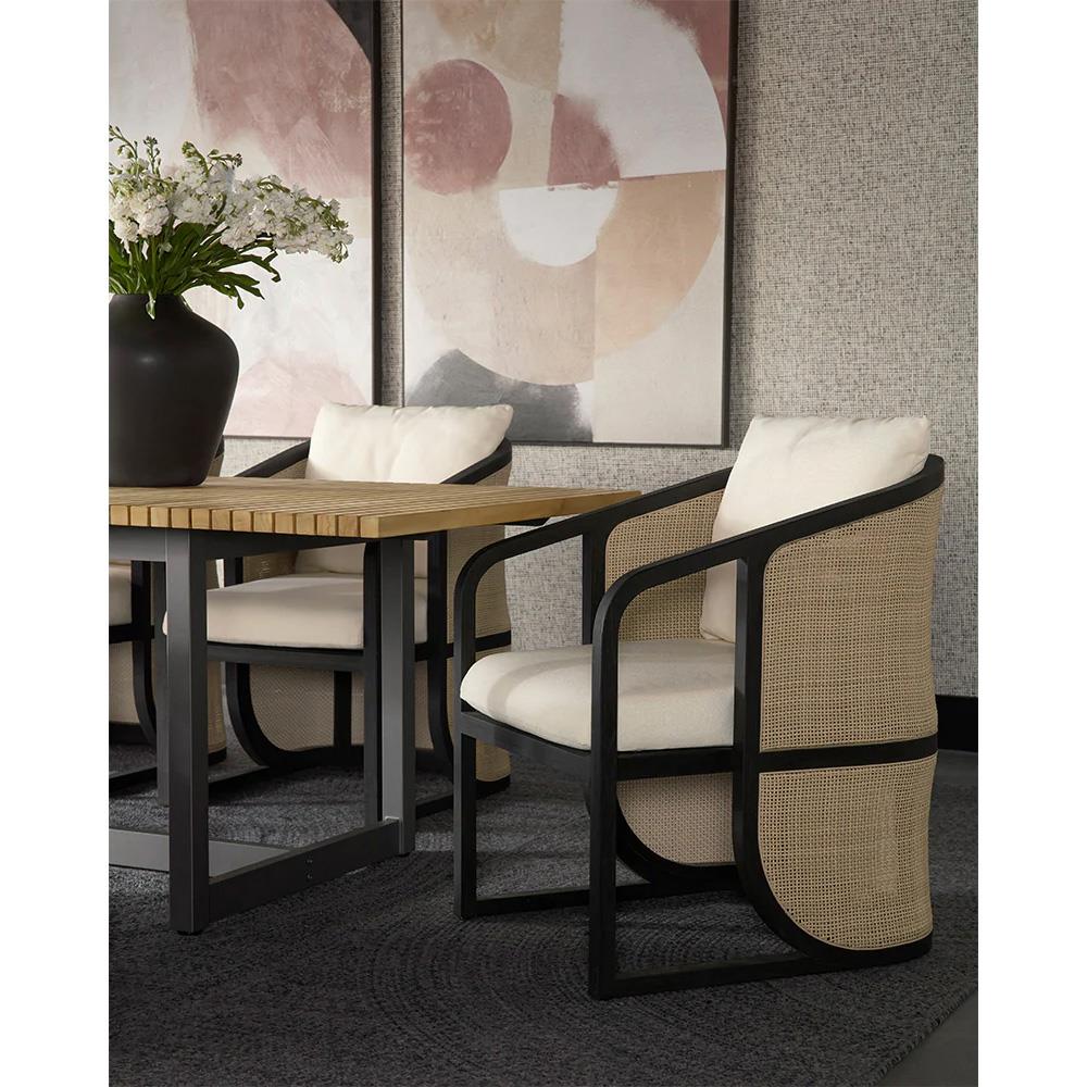 Palermo Dining Chair - Charcoal - Stinson Cream - Sunpan
