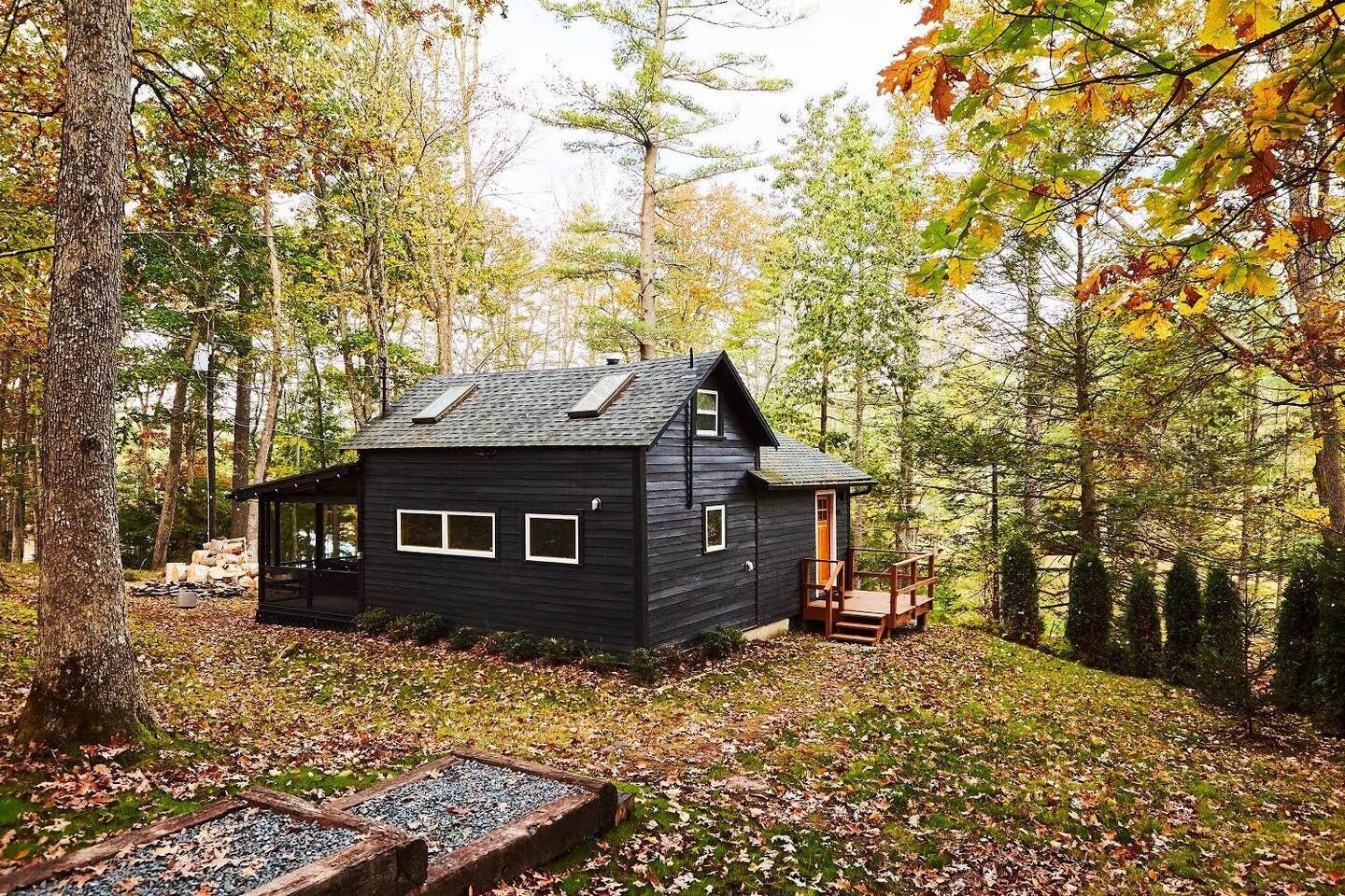 Photo 6 of 11 in In the Idyllic Catskills, Designers Take Homes From Rickety to Ravishing from Before & After: A Creative Couple Revive a 1950s Cabin in the Catskills - Dwell