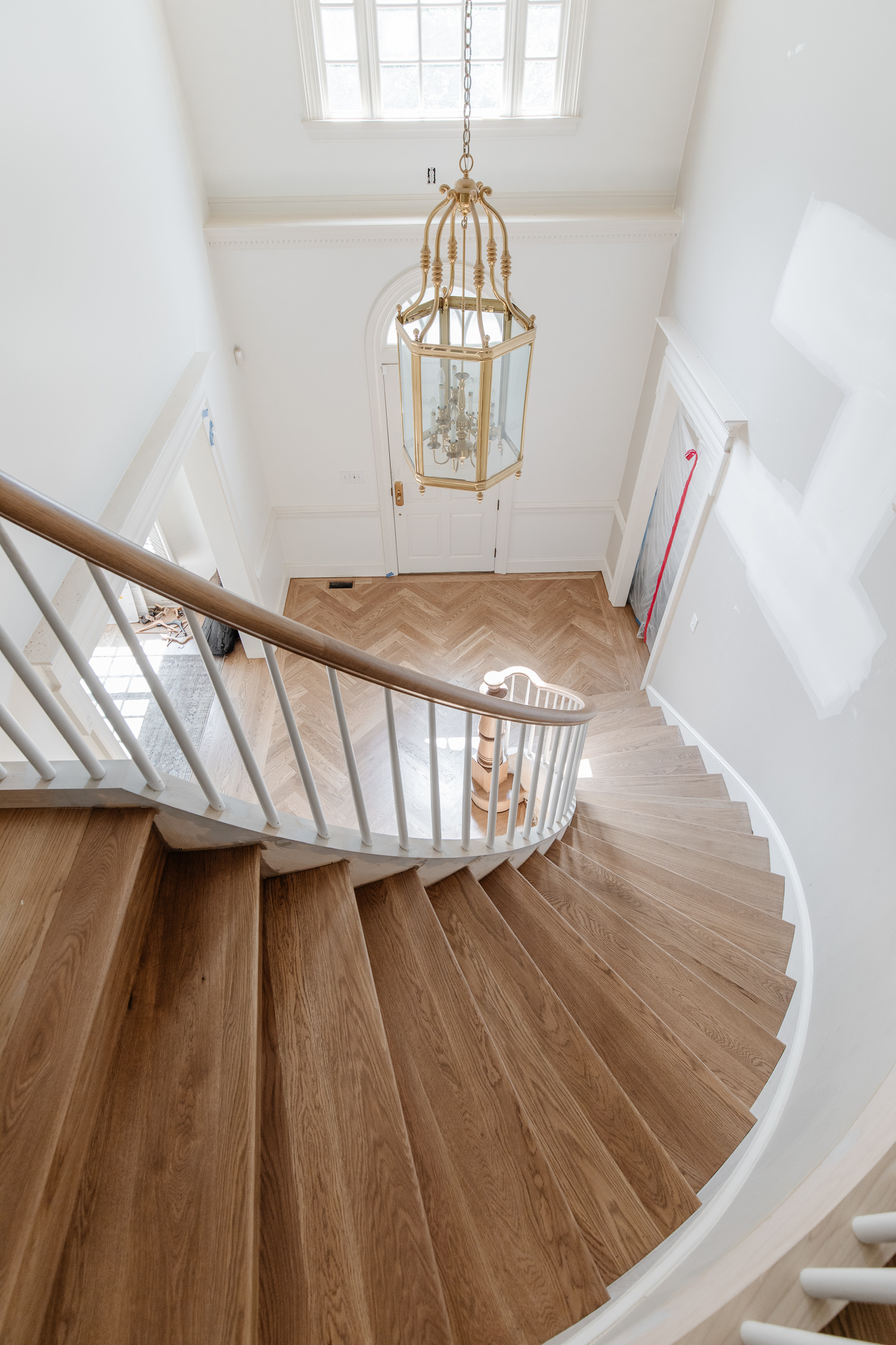 Progress on The Grand Staircase and Herringbone Floors! Chris Loves Julia