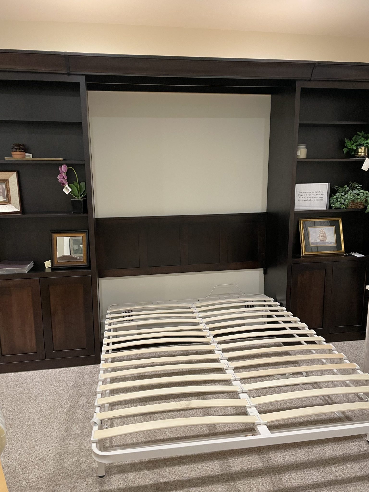 Queen Library Murphy Bed - The Furniture House