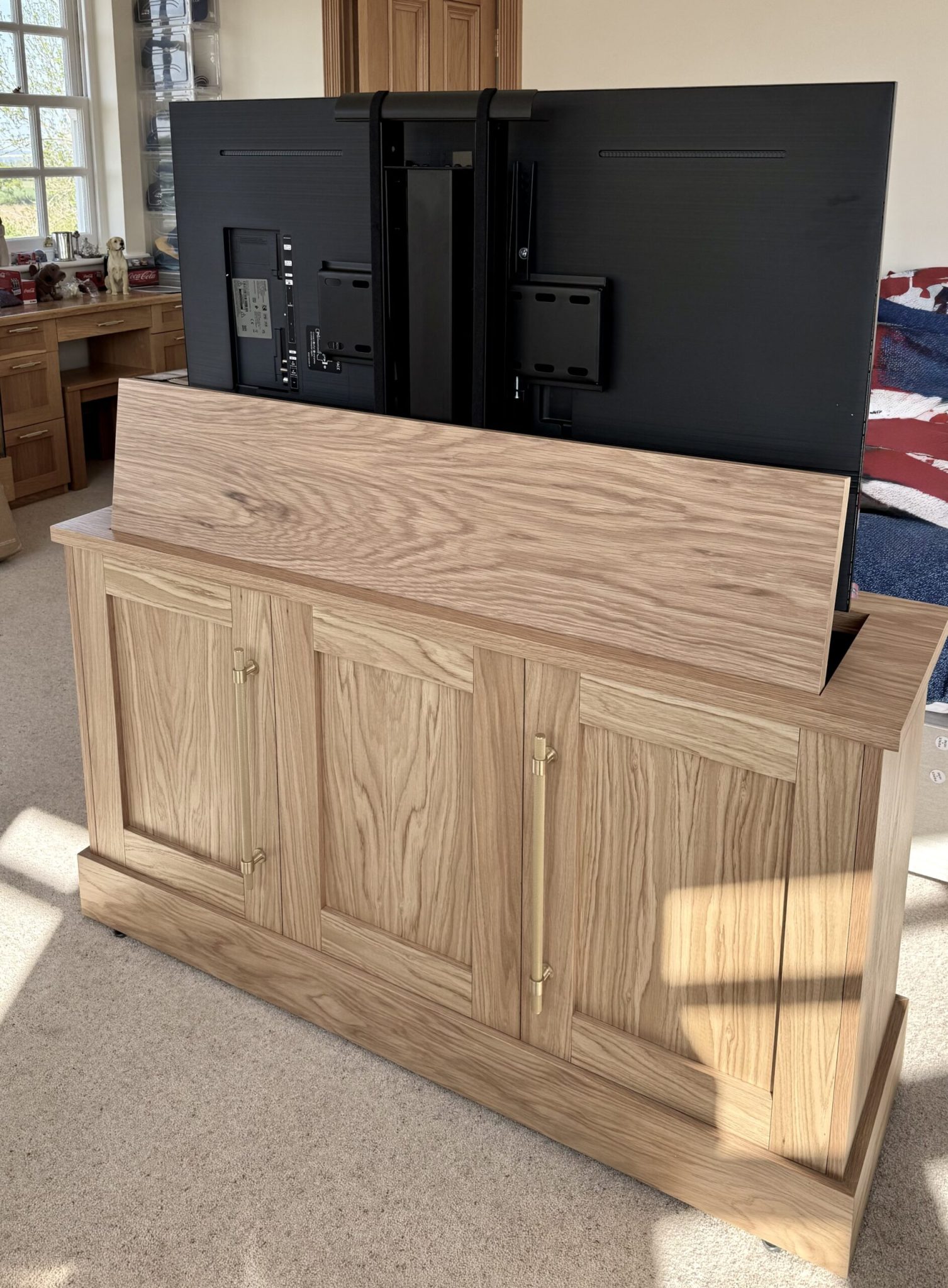 Shaker style tv lift cabinets - SPK Joinery