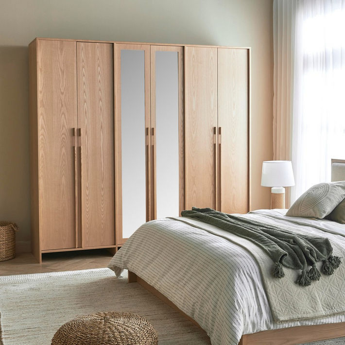 Shop Japandi 6-Door Wardrobe | Homecentre Oman