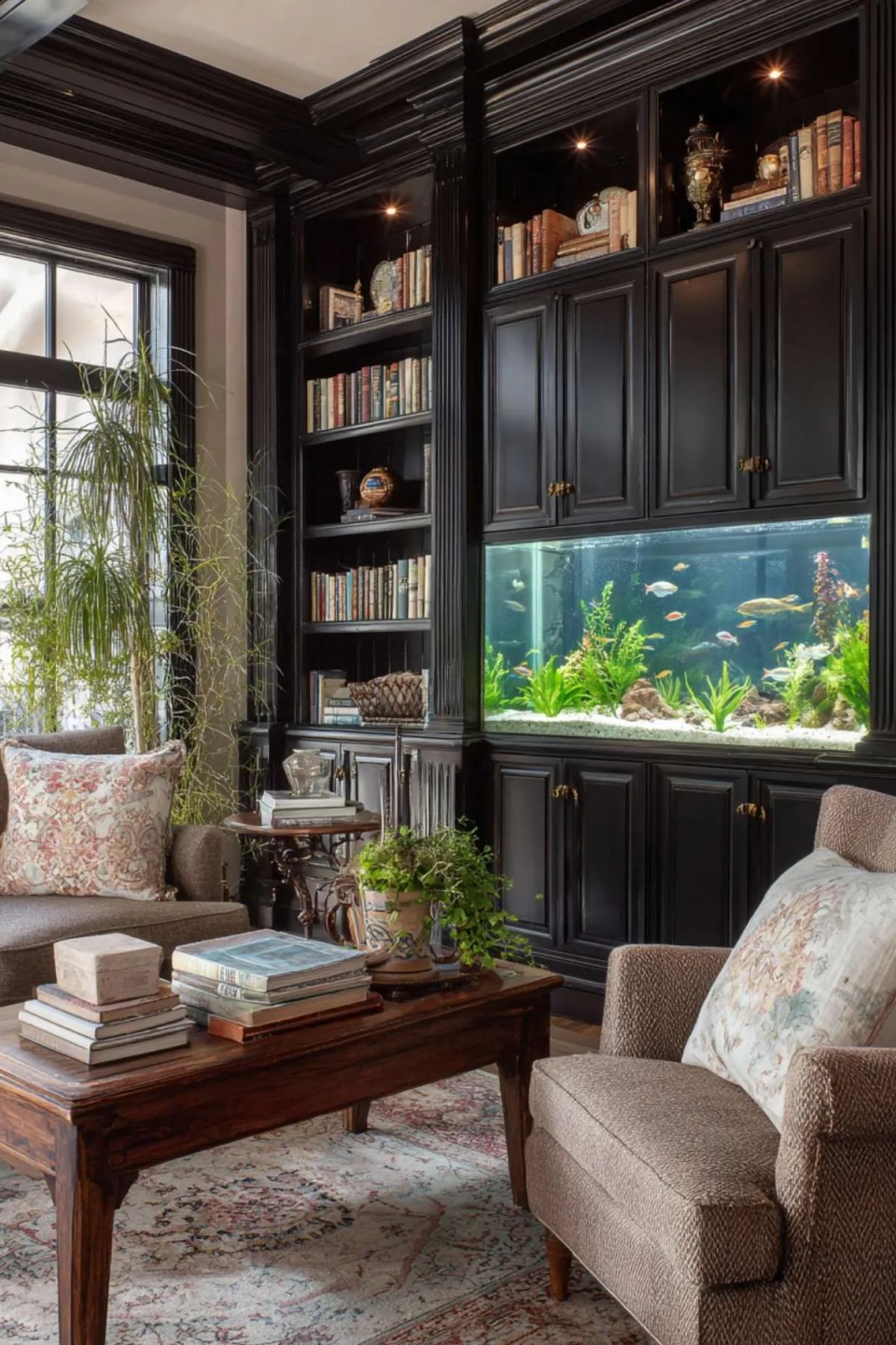 Simple Aquarium In Living Room 13 Of The Best Home Aquarium Designs On Houzz