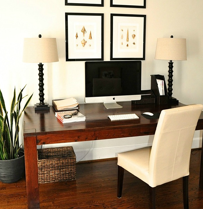 The Collected Interior: Re-purpose a dining room table into a desk...
