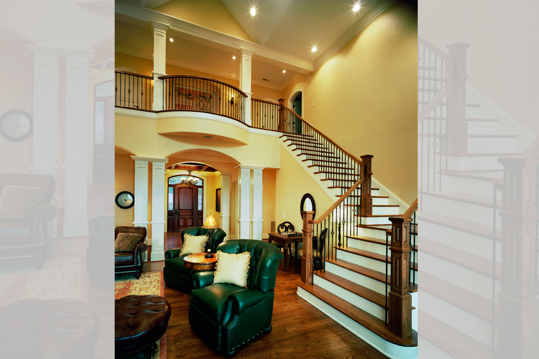 two-story-greatroom-open-staircase-balcony | ACM Design Architecture & Interiors