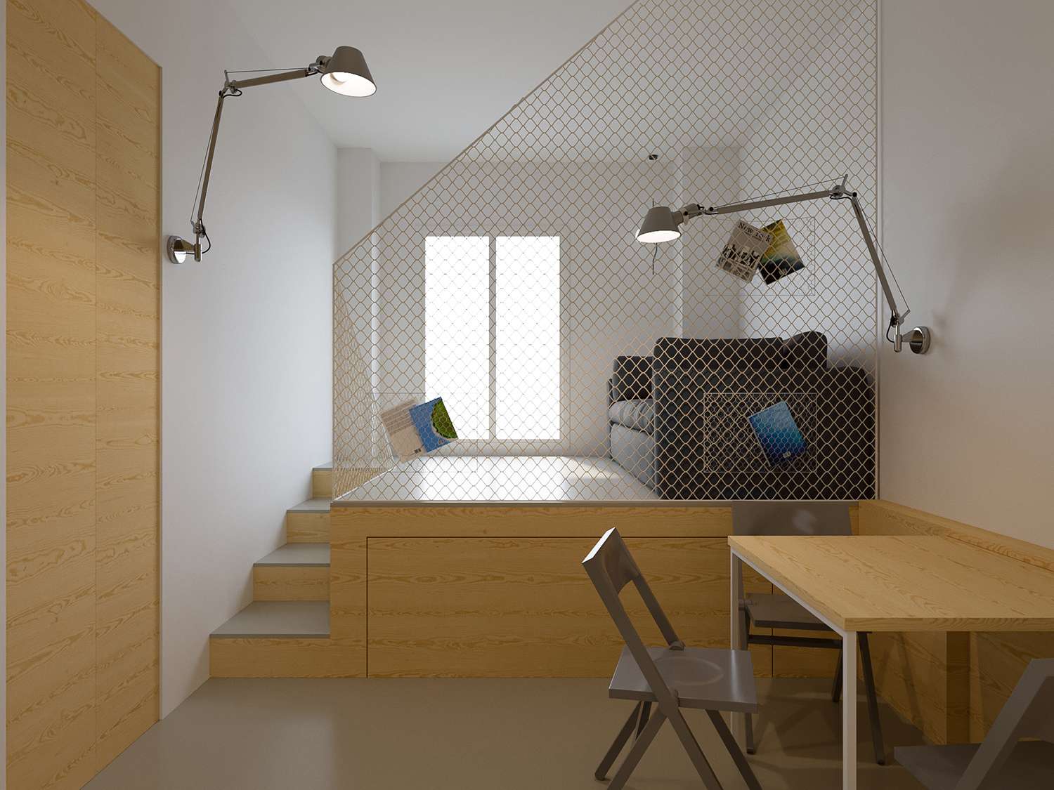 Ultra-Minimalist Micro-Apartment is Home for Small Family in Paris