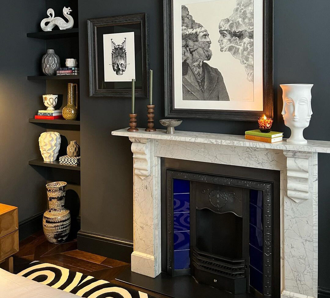 Victorian Blue Fireplace Tiles | Hearth Tiles | Buy Online