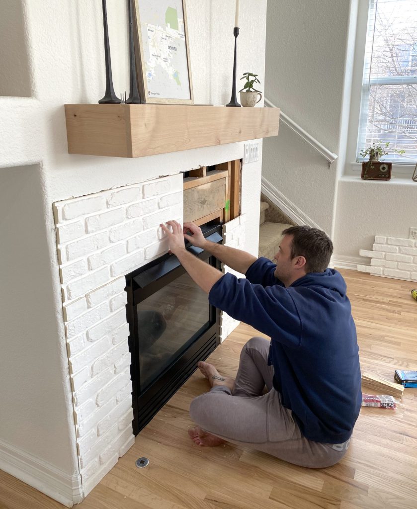 White Brick Fireplace Makeover: BEFORE & AFTER - Misty Kingma