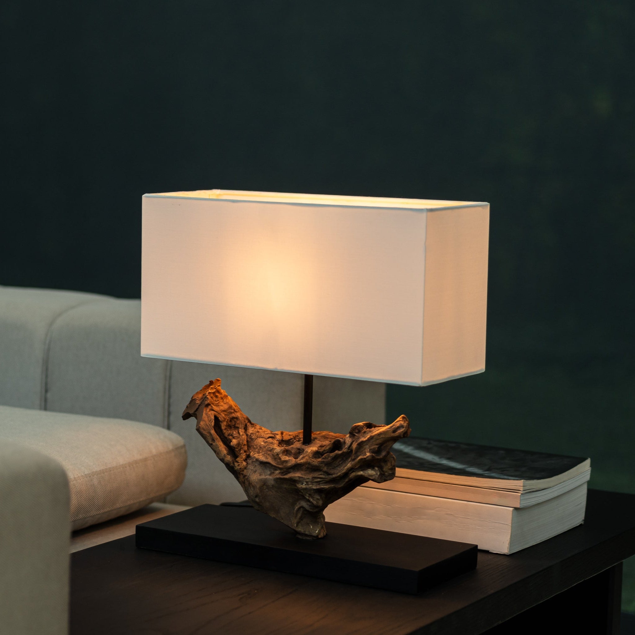 Zelara Table Lamp - Sculptural Driftwood Table Lamp