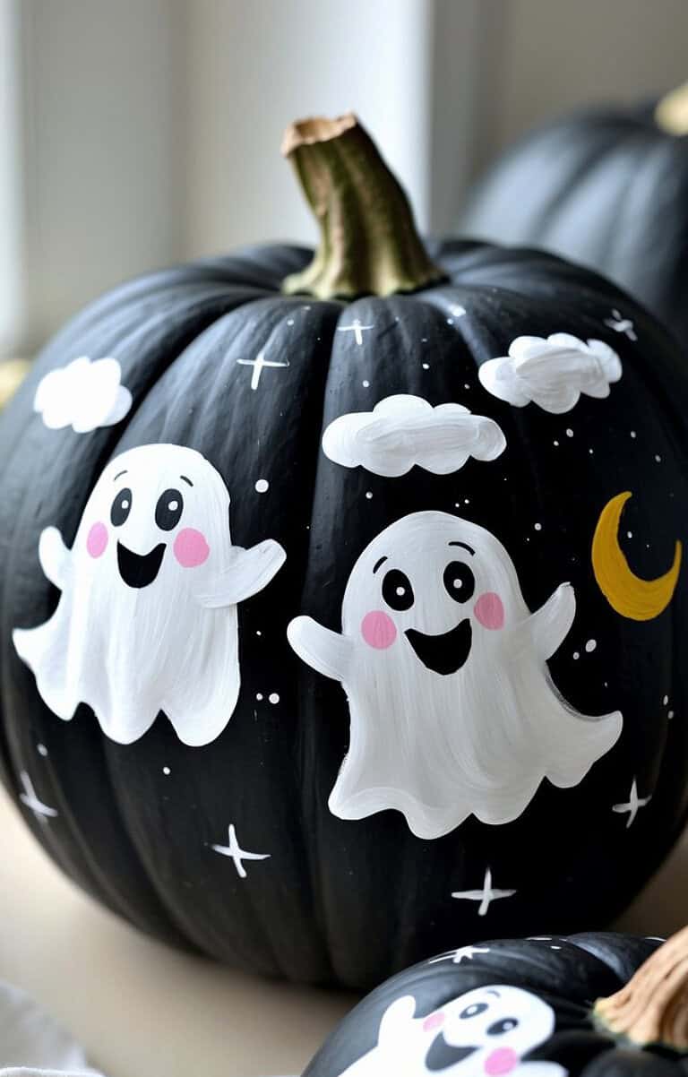 21 Ghost Painted Pumpkin Ideas for a Spooktacular Halloween - The Melrose Family