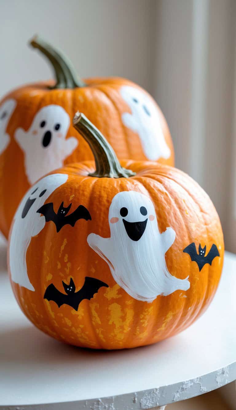21 Ghost Painted Pumpkin Ideas for a Spooktacular Halloween - The Melrose Family