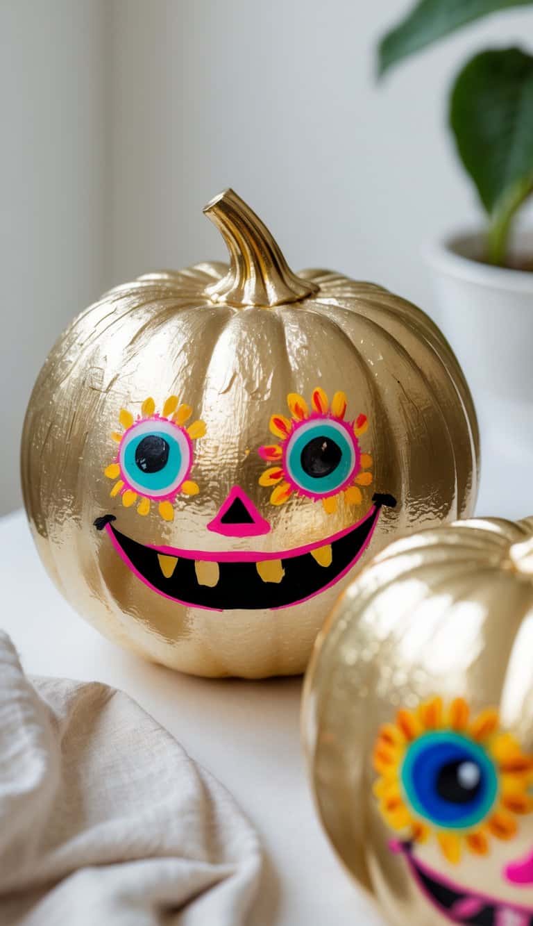 22 Gold Painted Pumpkin Ideas for Chic, Glamrous Fall Decor - The Melrose Family