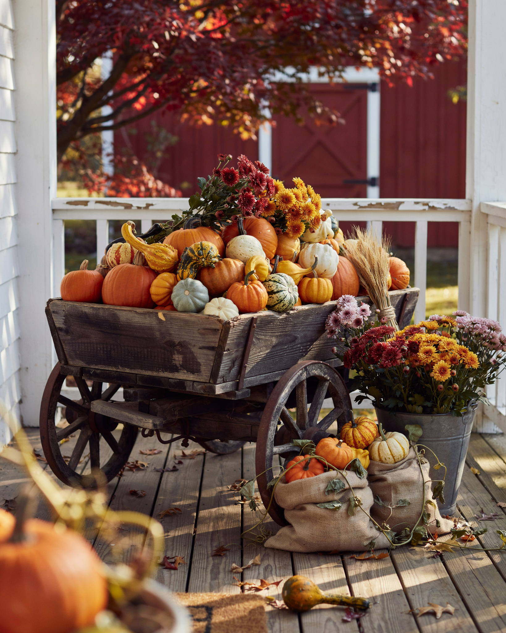 25 Farmhouse Fall Porch Ideas Full of Autumn Charm to Make Your Home Look Cozy and Inviting | DIY Garden