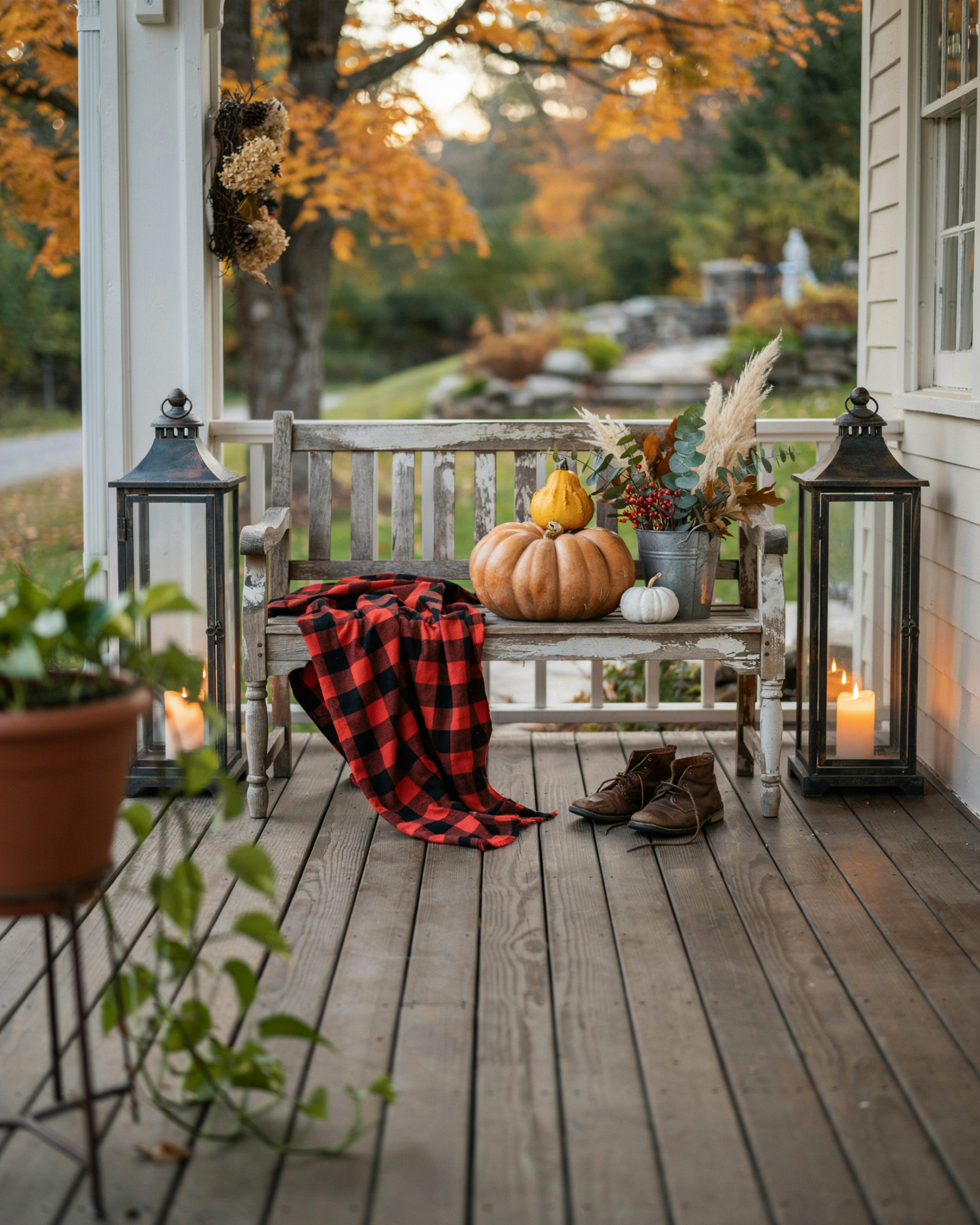 25 Farmhouse Fall Porch Ideas Full of Autumn Charm to Make Your Home Look Cozy and Inviting | DIY Garden