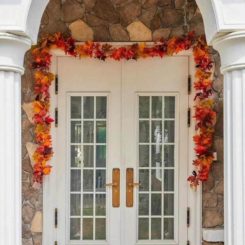 2pcs 200cm fall garland artificial maple leaf - Temu Cyprus