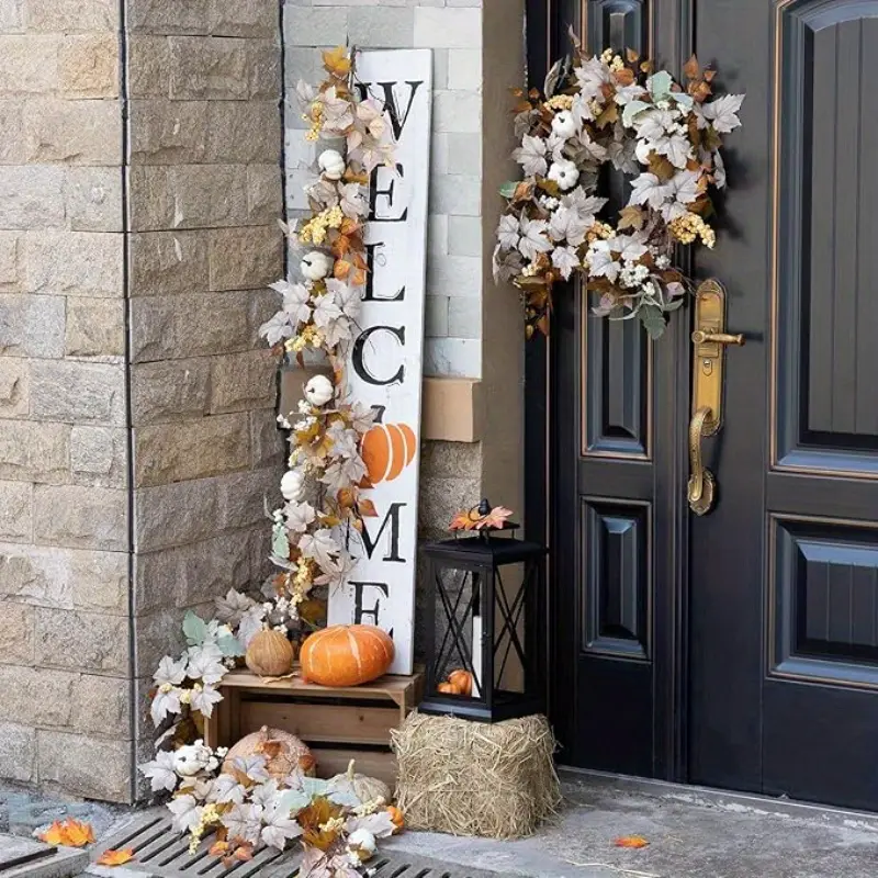2pcs 39 37inch long autumn maple leaf vine garland realistic - Temu Cyprus