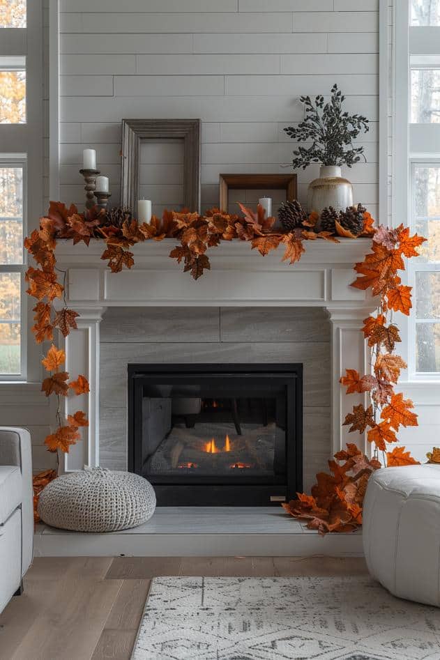 40 Farmhouse Fall Mantel Decor Ideas To Cozy Up Your Home