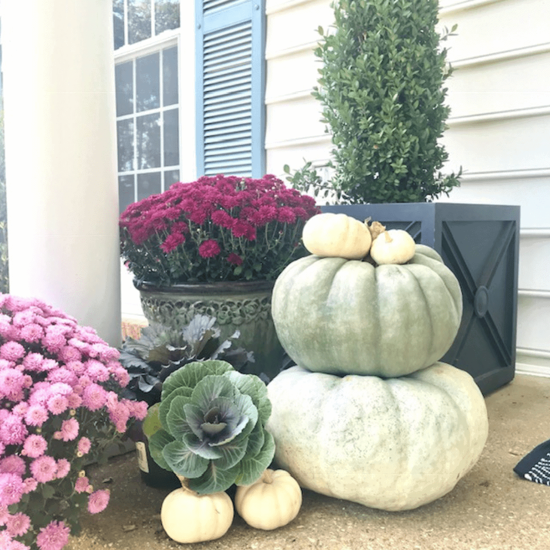 A Festive Fall Front Porch - Peltier Interiors