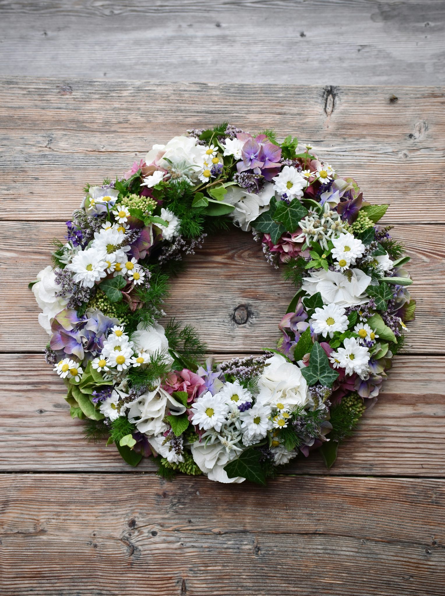 A flower wreath in the Alps (from Evelyne M.)