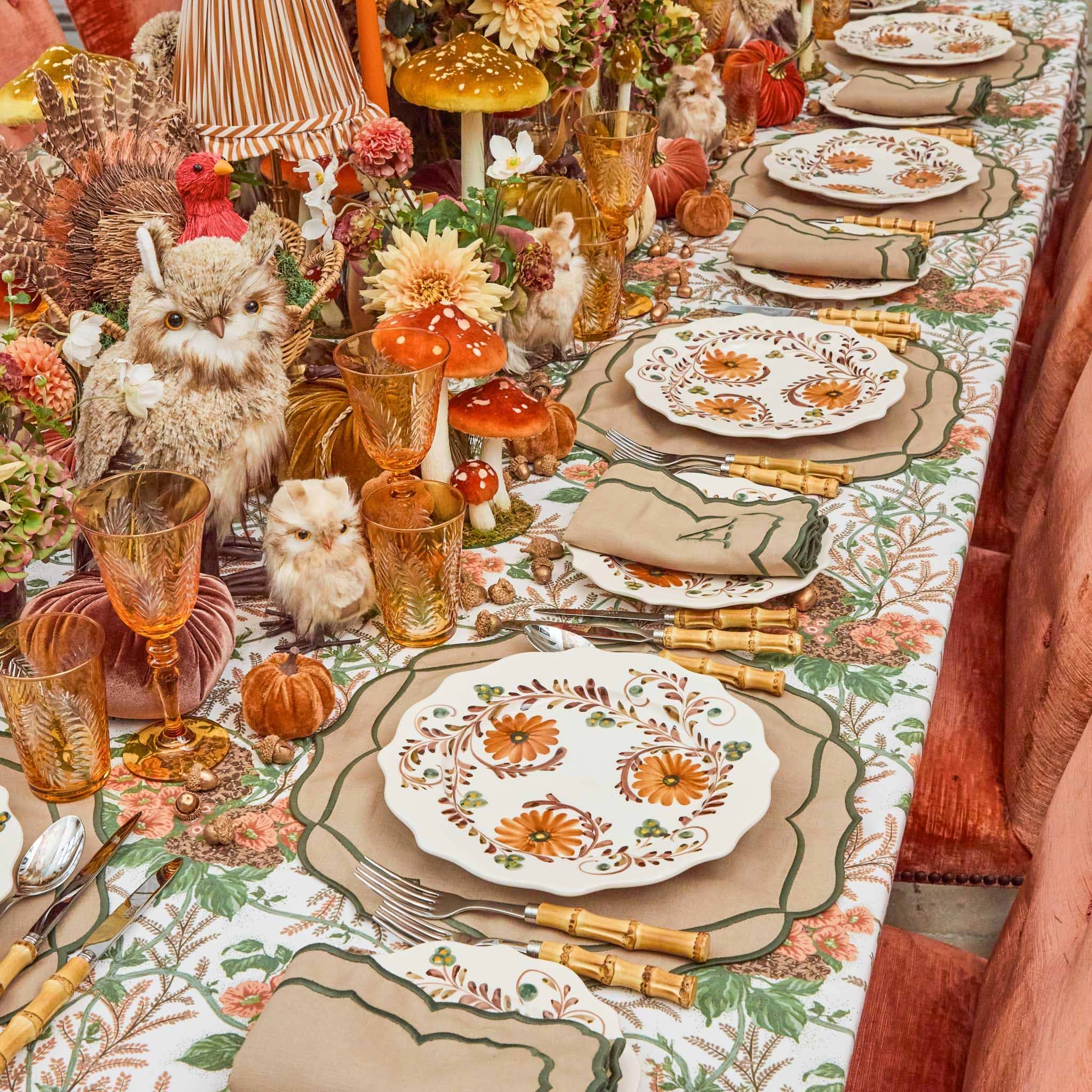 Autumn Flowers Dinner Plate