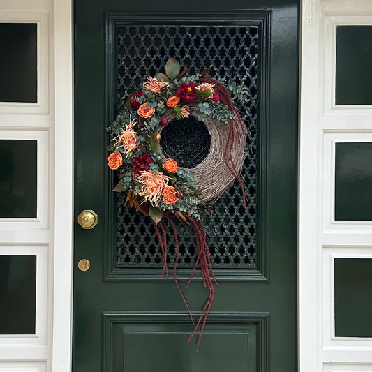 Autumn Outdoor Door Wreath Autumn Witch Front Door Wreath – Hollybarn Farm
