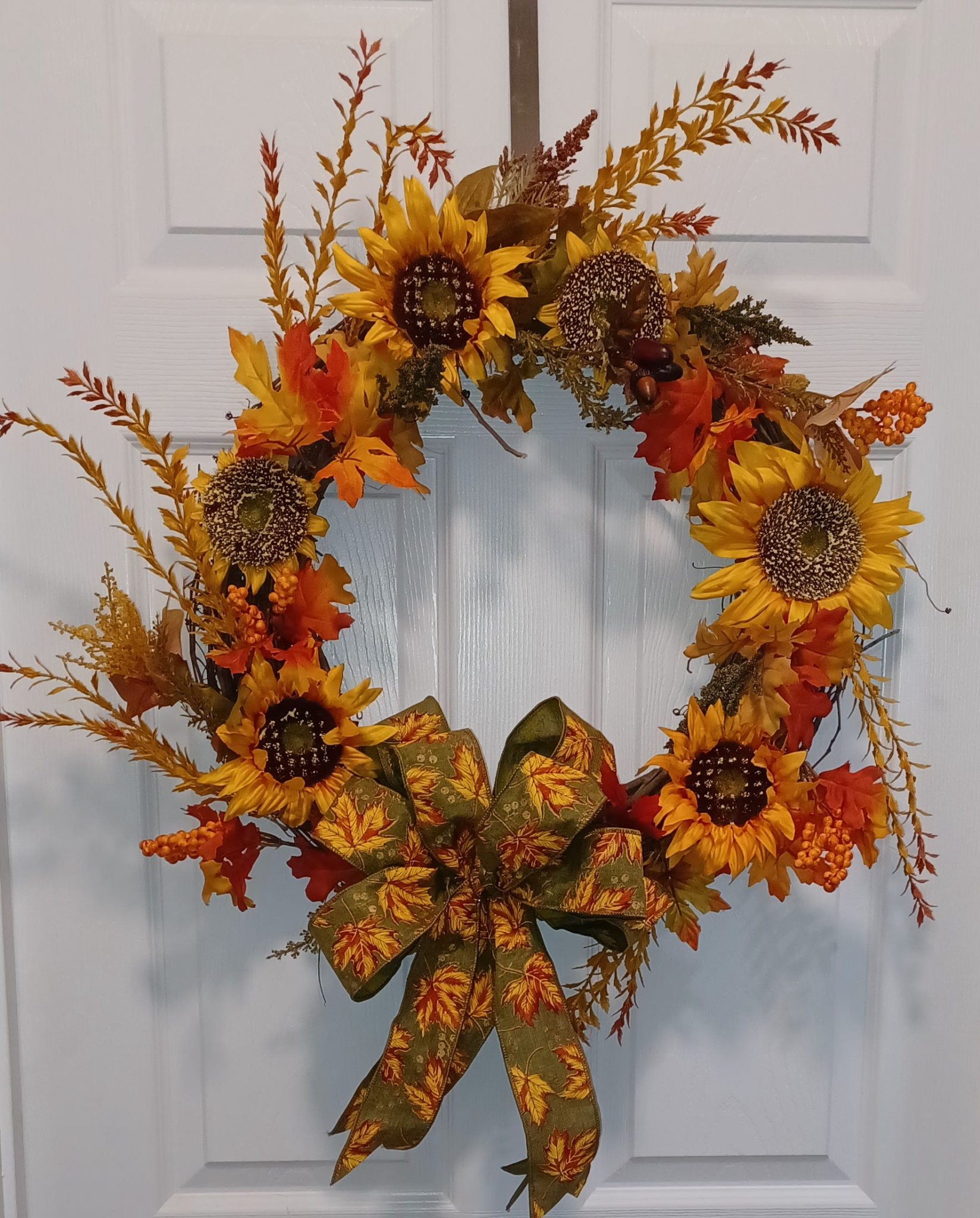 Autumn Sunflower Door Wreath