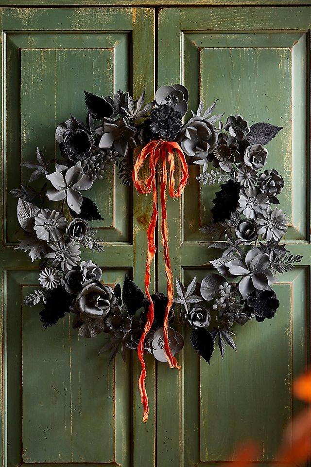 Black Velvet + Iron Floral Wreath | Terrain