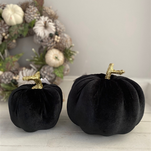 Black Velvet Pumpkin Large Fabric Pumpkins Set Of In Bronze, Black And Leopard– Your Heart's Content
