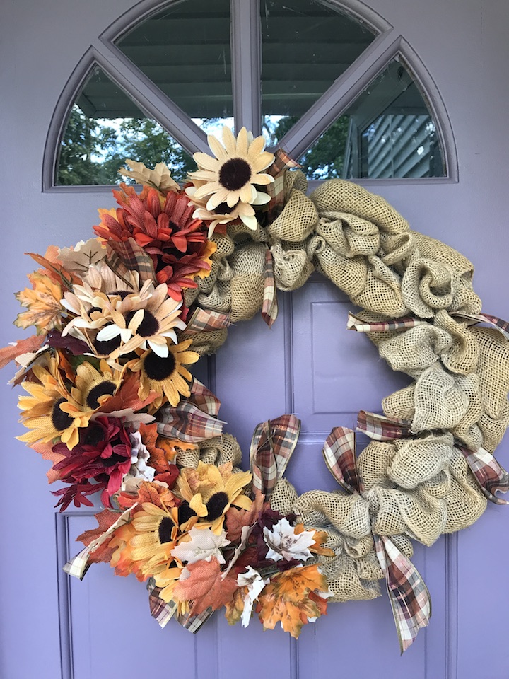 Burlap Metal Wreath Frame Ideas DIY Dollar Tree Rag Pumpkin Wreath The Shabby Tree