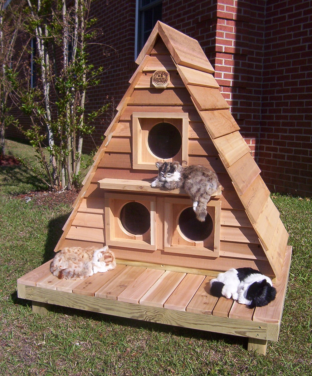 Cat Bed Cat Shelters For Outdoor Cats Aivituvin Insulated Cat House, Weatherproof Wood Shelter For