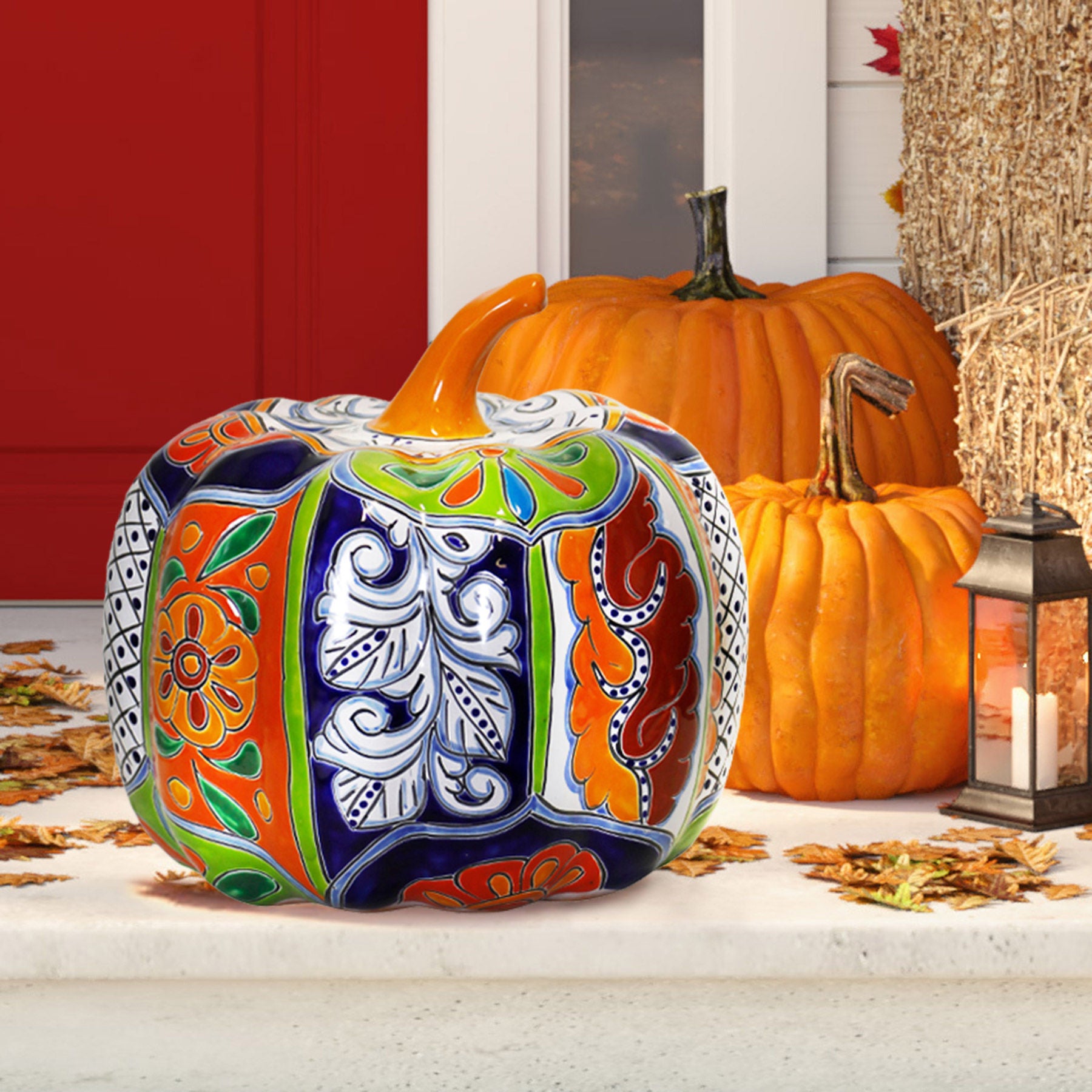 Ceramic Porch Pumpkins Halloween Porch Planting Ideas: Stylish Ways To Decorate Homes And Gardens