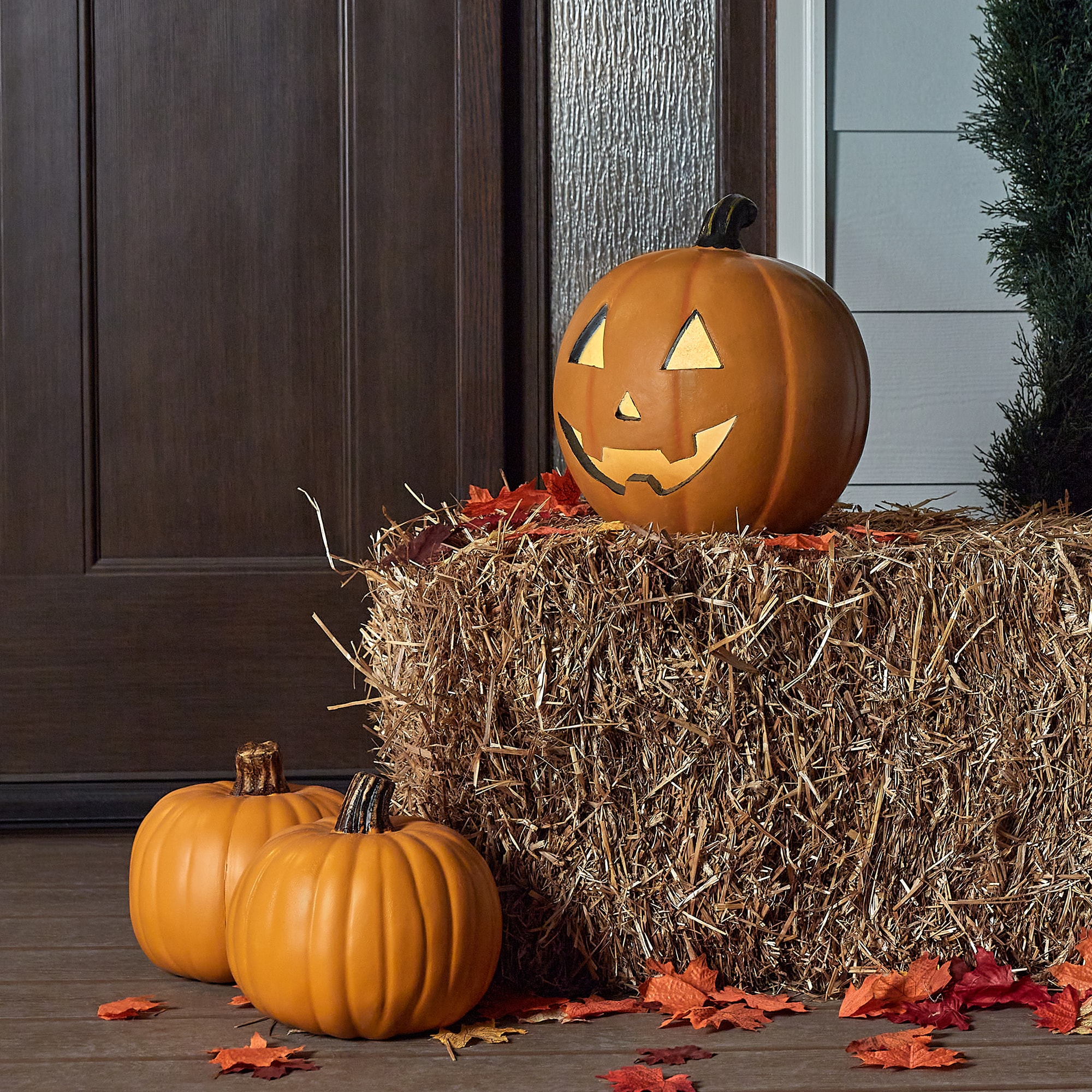 Ceramic Porch Pumpkins Pumpkin Porch Decoration At