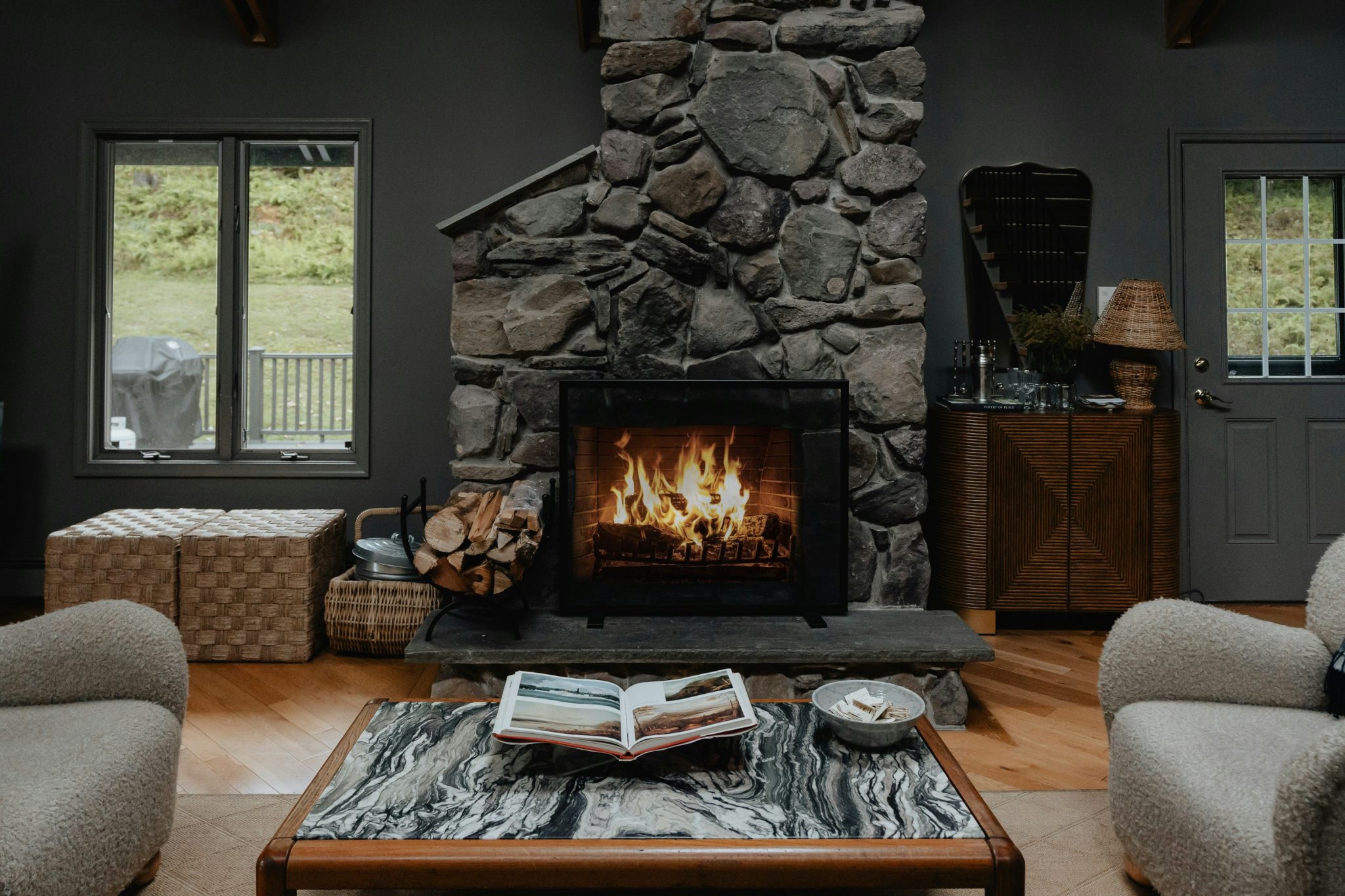 Cozy Living Room - The Gin Cabin 4/11 (IG: @clay.banks)