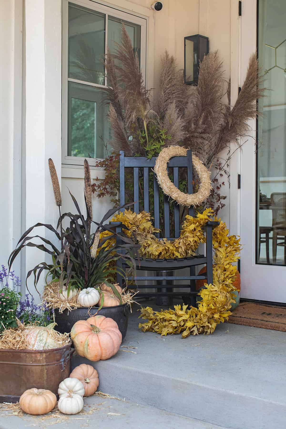 DIY Fall Porch Decor Ideas Story - A Blissful Nest