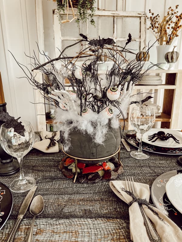 DIY Halloween Centerpiece with Dollar Tree Decor - The Ponds Farmhouse