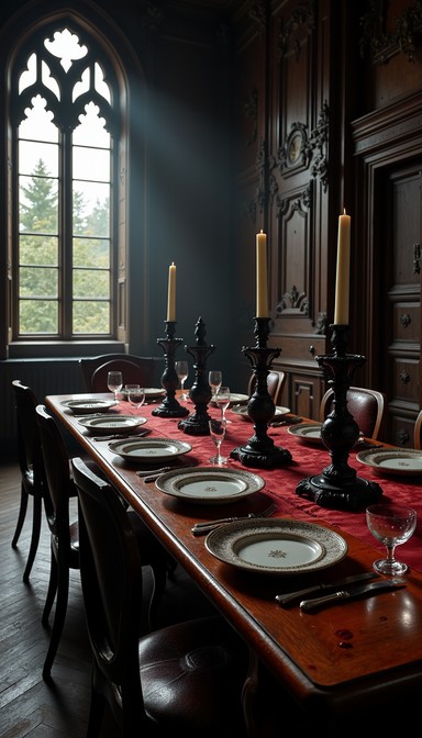 Download Gothic Dining Elegance Image - Gothic, Dining, Candles | StockCake