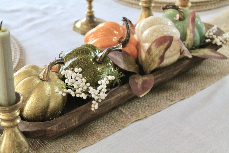 Easy Elegant Fall Dough Bowl Ideas | Rustic Fall Centerpiece