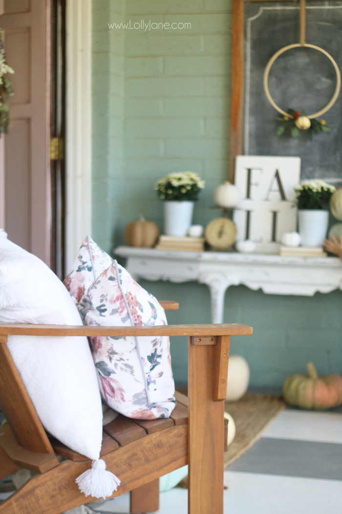 easy fall porch decor - Lolly Jane