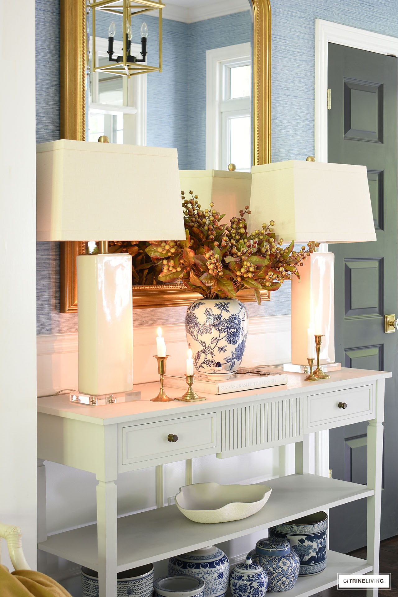 ELEGANT FALL DECOR IN OUR ENTRYWAY | CITRINELIVING