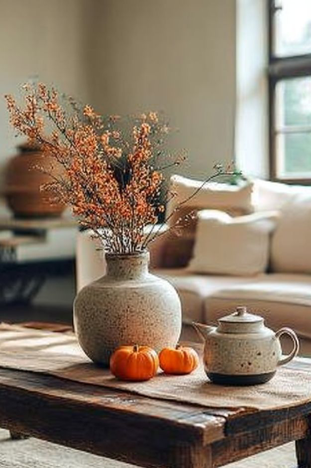 Fall Coffee Table Decor Ideas for a Warm Inviting Living Room - Our Happy Corner