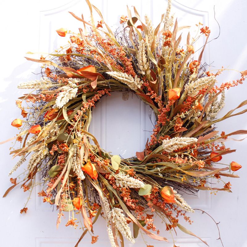 Fall Hanging Artificial Door Wreath - Life Changing Products