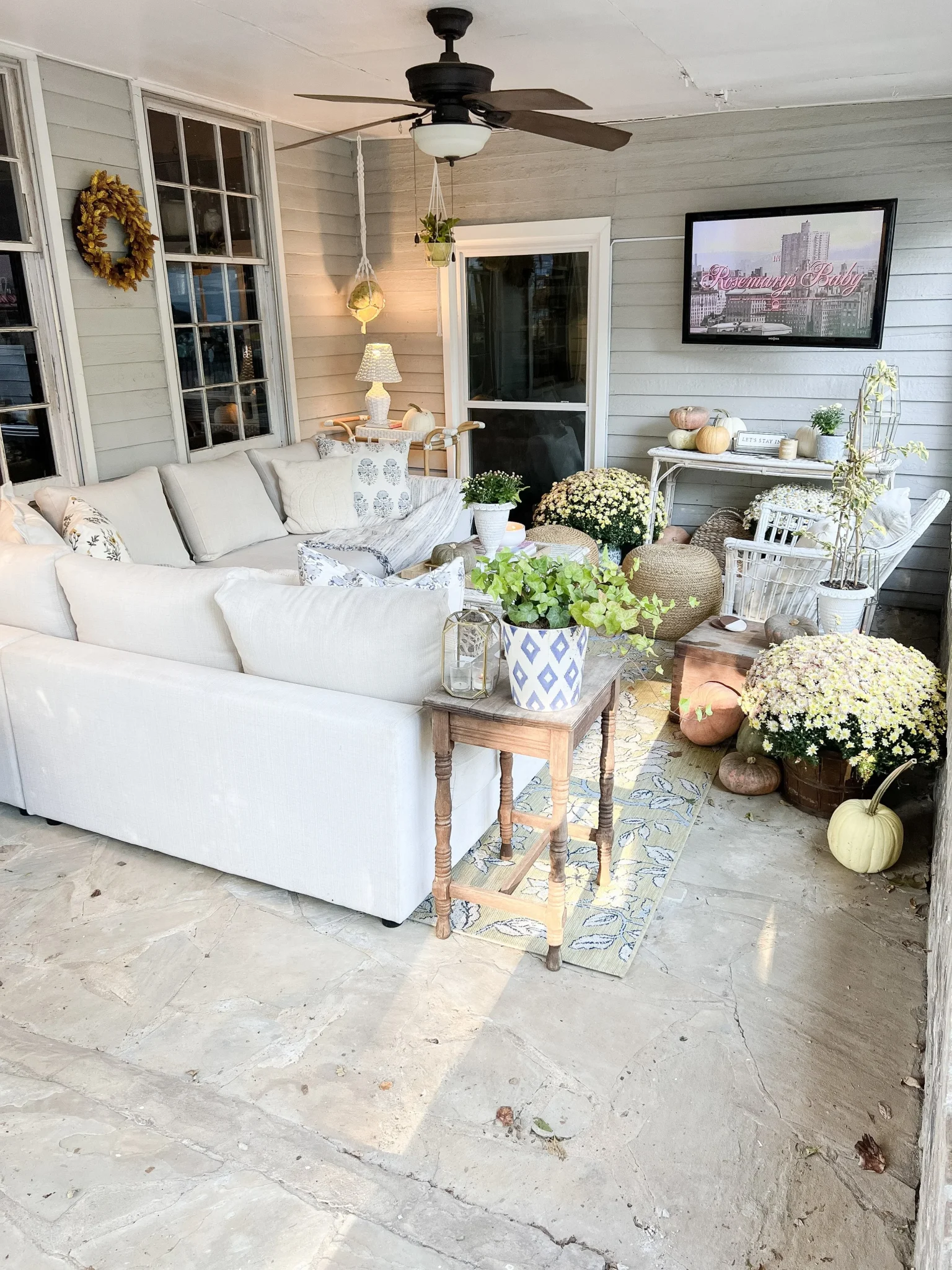 Fall Home Tour 2022: Bright + Cozy Cottage Side Porch — Gathered Living