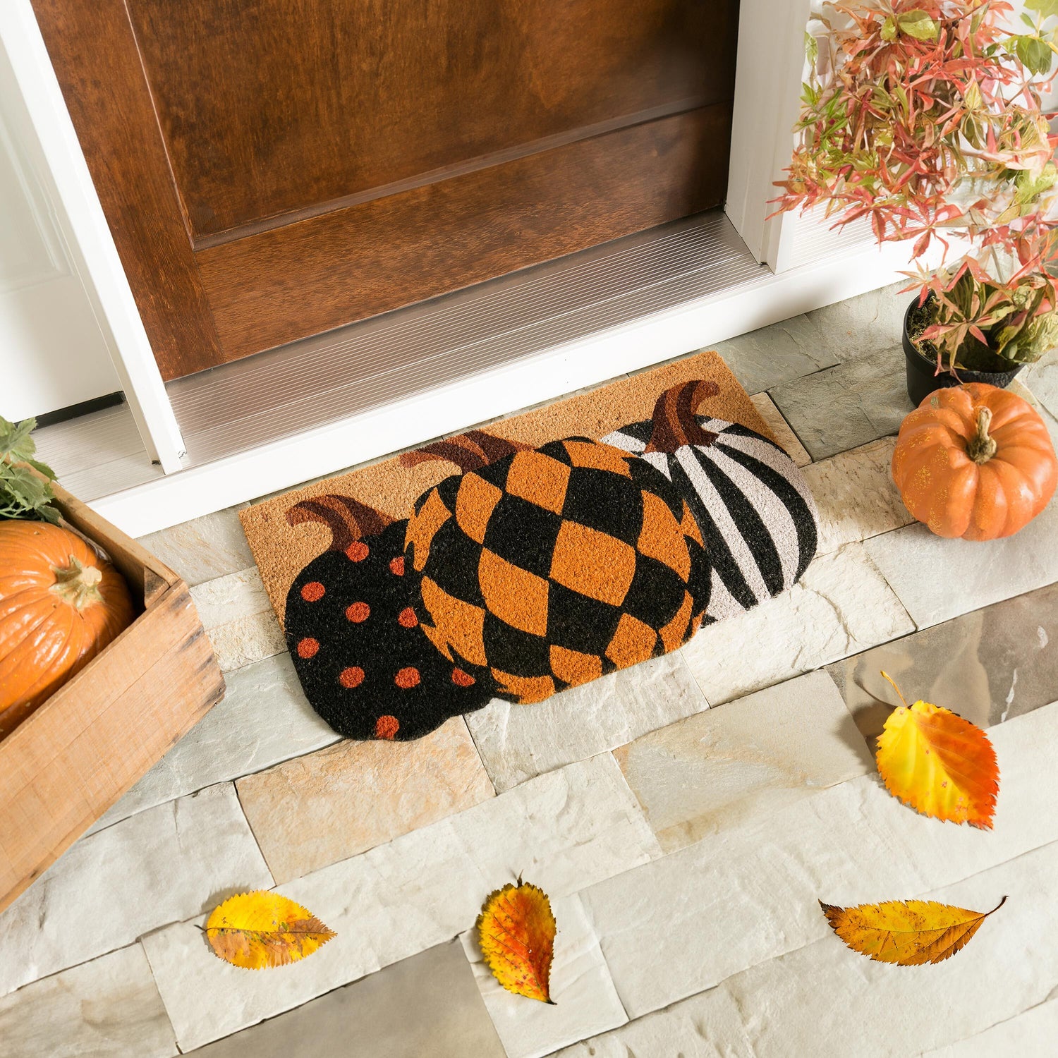 Fall Outdoor Mat Large White Pumpkin Doormat, Outdoor Welcome Mat Pumpkins, Large Doormat Autumn, Scallop Door