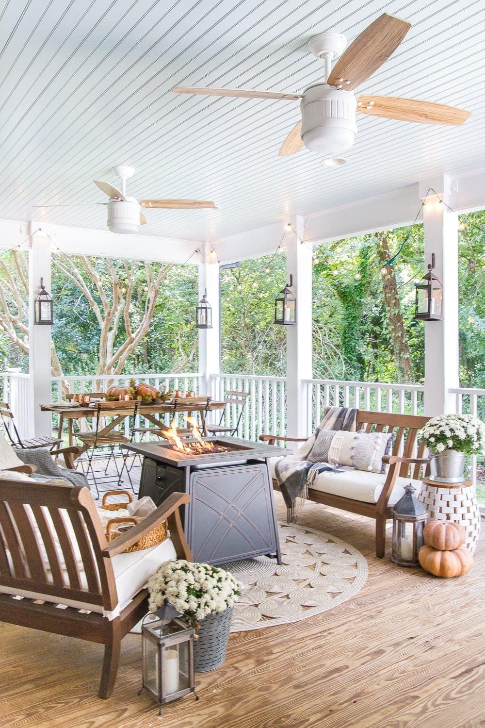 Fall Porch Tour and How to Add Cozy Style Outdoors - Bless'er House
